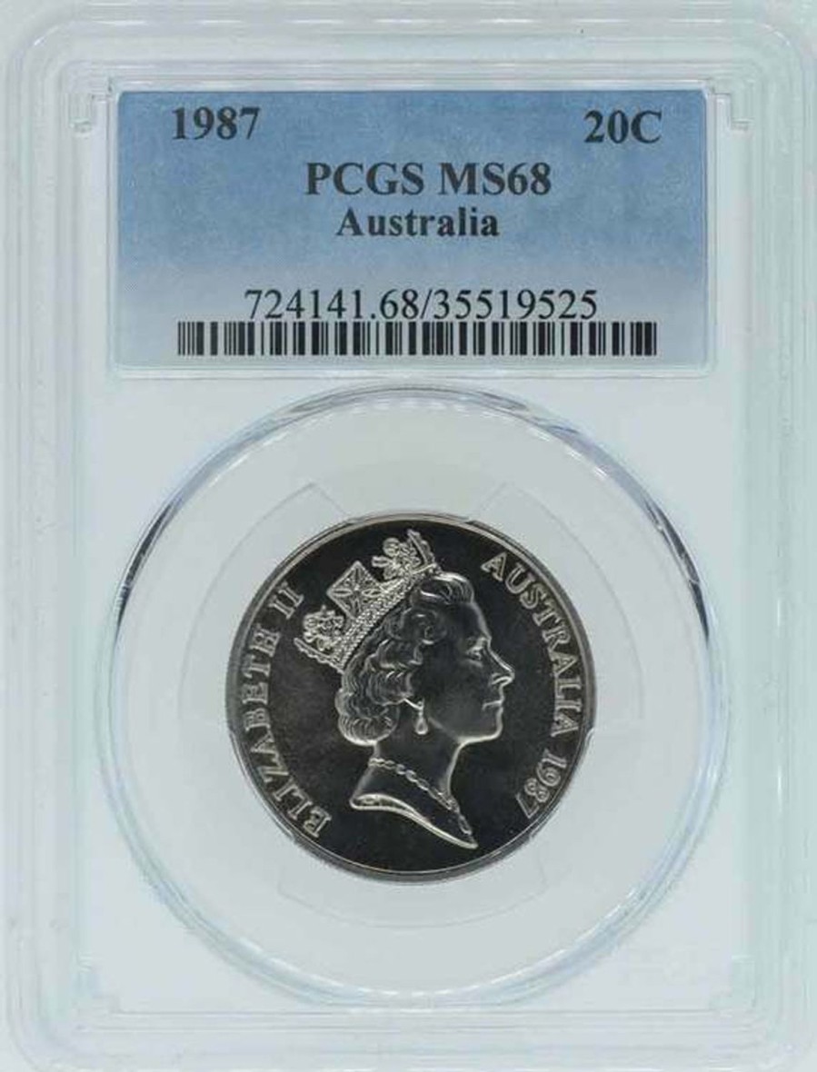 Pcgs Royal Australian Mint | 1987 Australian 20C Pcgs Graded Ms68