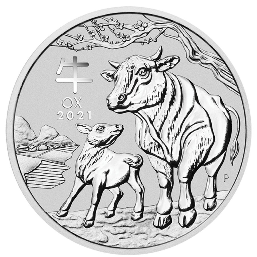 Premium Bullion Perth Mint | 2021 1Oz .9999 Silver Bu Coin - Year Of The Ox