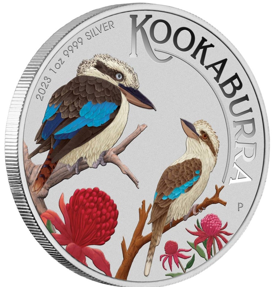 Perth Mint Perth Mint | World Money Fair Coin Show Special Australian Kookaburra 2023 1Oz Silver Coloured Coin