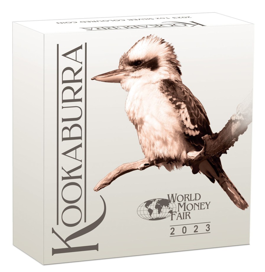 Perth Mint Perth Mint | World Money Fair Coin Show Special Australian Kookaburra 2023 1Oz Silver Coloured Coin