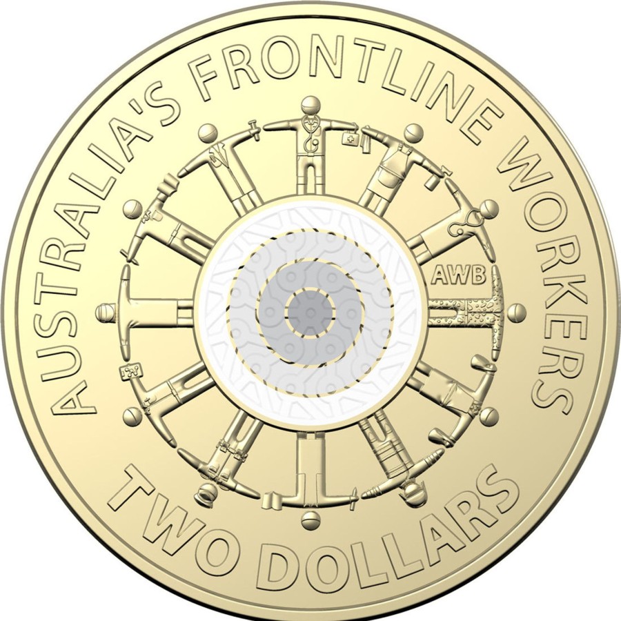 Royal Australian Mint Royal Australian Mint | Frontline Workers 2022 $2 Coloured Coin - Ex Mint Roll