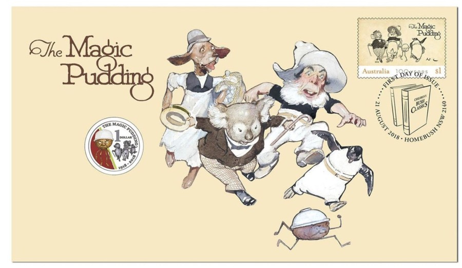 Pnc Australia Post | 2018 $1 The Magic Pudding Coin And Stamp Cover Pnc