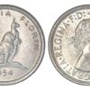 Royal Australian Mint Melbourne Mint | 1954 Q. Elizabeth Ii Melbourne Mint Royal Visit Florin Efine