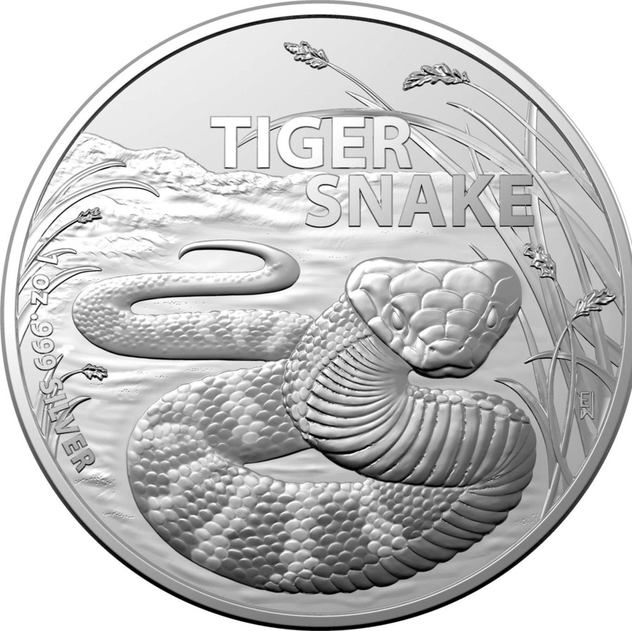 Royal Australian Mint Royal Australian Mint | Royal Australian Mint Tiger Snake - Australia'S Most Dangerous 2023 $1 1Oz Silver Investment Coin