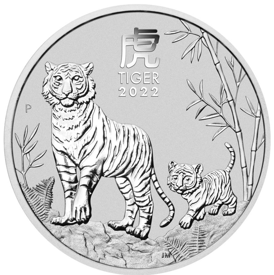 Premium Bullion Perth Mint | 2022 1Oz .9999 Silver Bu Coin - Year Of The Tiger