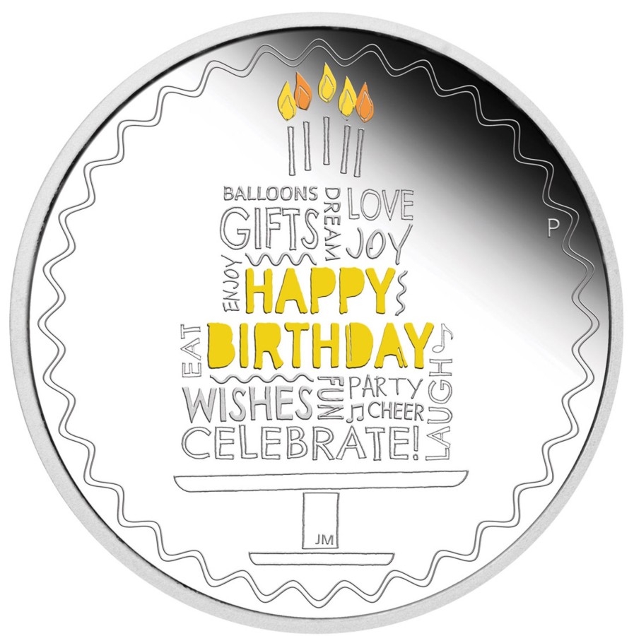 Perth Mint Perth Mint | 2022 1Oz Silver Proof Coloured Coin - Happy Birthday