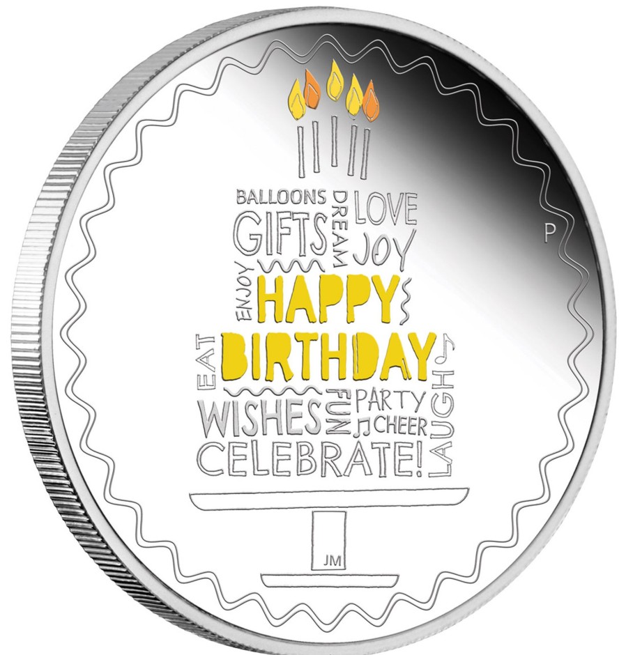 Perth Mint Perth Mint | 2022 1Oz Silver Proof Coloured Coin - Happy Birthday