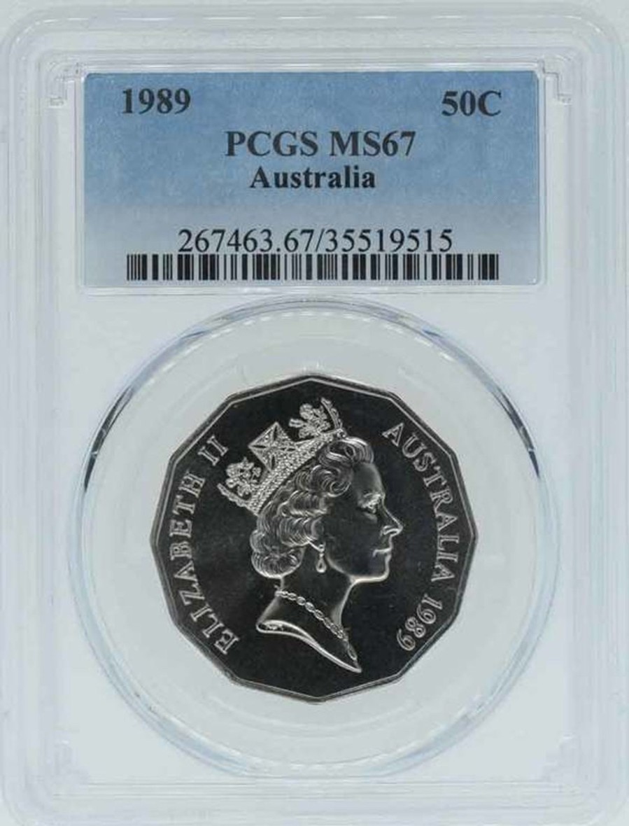 Pcgs Royal Australian Mint | 1989 Australian 50C Pcgs Graded Ms67