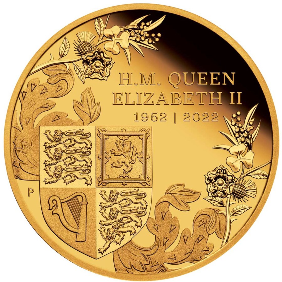 Perth Mint Perth Mint | 2022 1/4Oz Gold Proof Coin - The Queen'S Platinum Jubilee