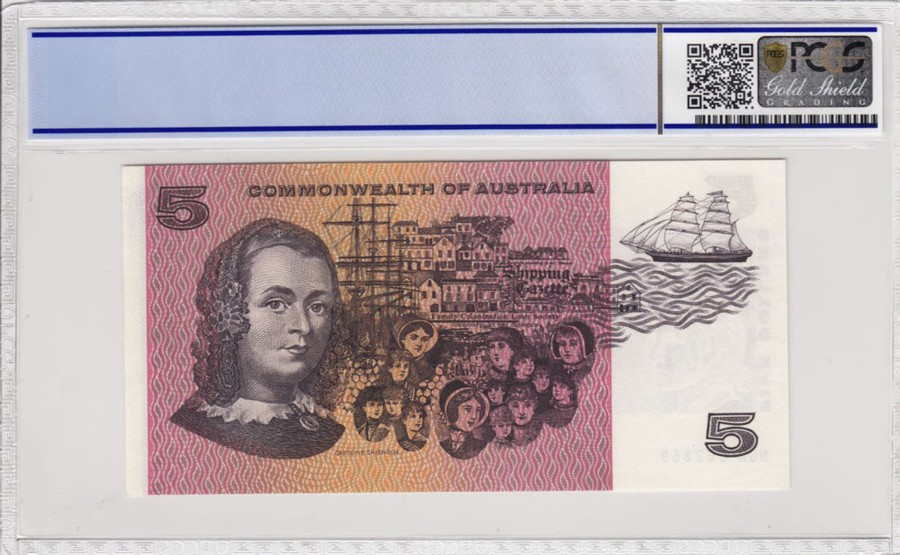 Banknotes Reserve Bank | 1969 Philips/Randall $5 Banknote Pcgs 66 Gem Unc