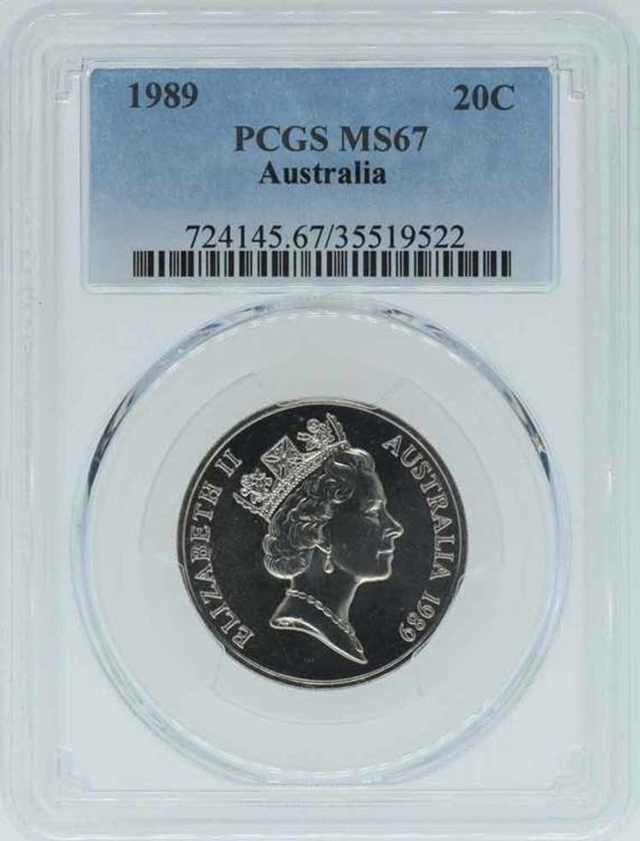 Pcgs Royal Australian Mint | 1989 Australian 20C Pcgs Graded Ms67