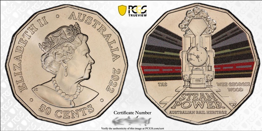 Pcgs Royal Australian Mint | 2022 50C N. Mount Farrell Mine Tramway Wee Georgie Wood Pcgs Ms68