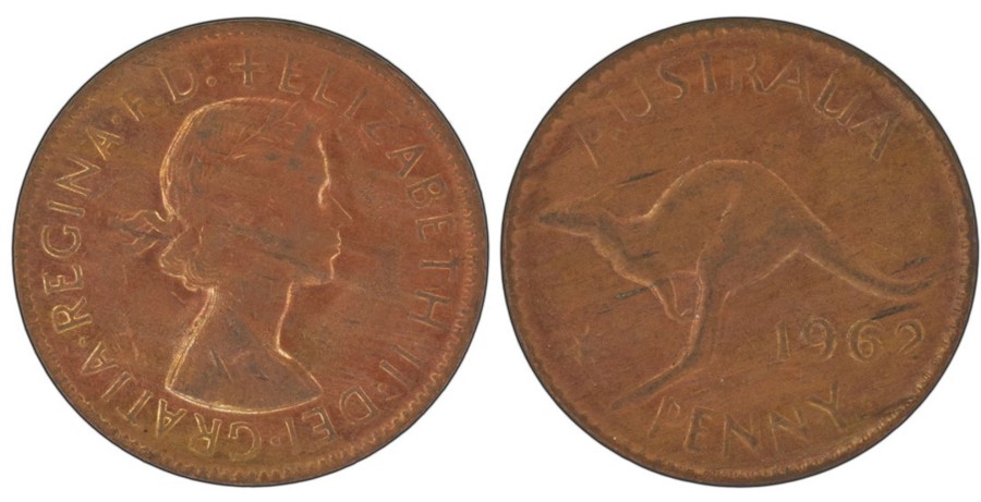 Pre-Decimal Coins Perth Mint | 1962Y. Penny Elizabeth Ii Uncirculated