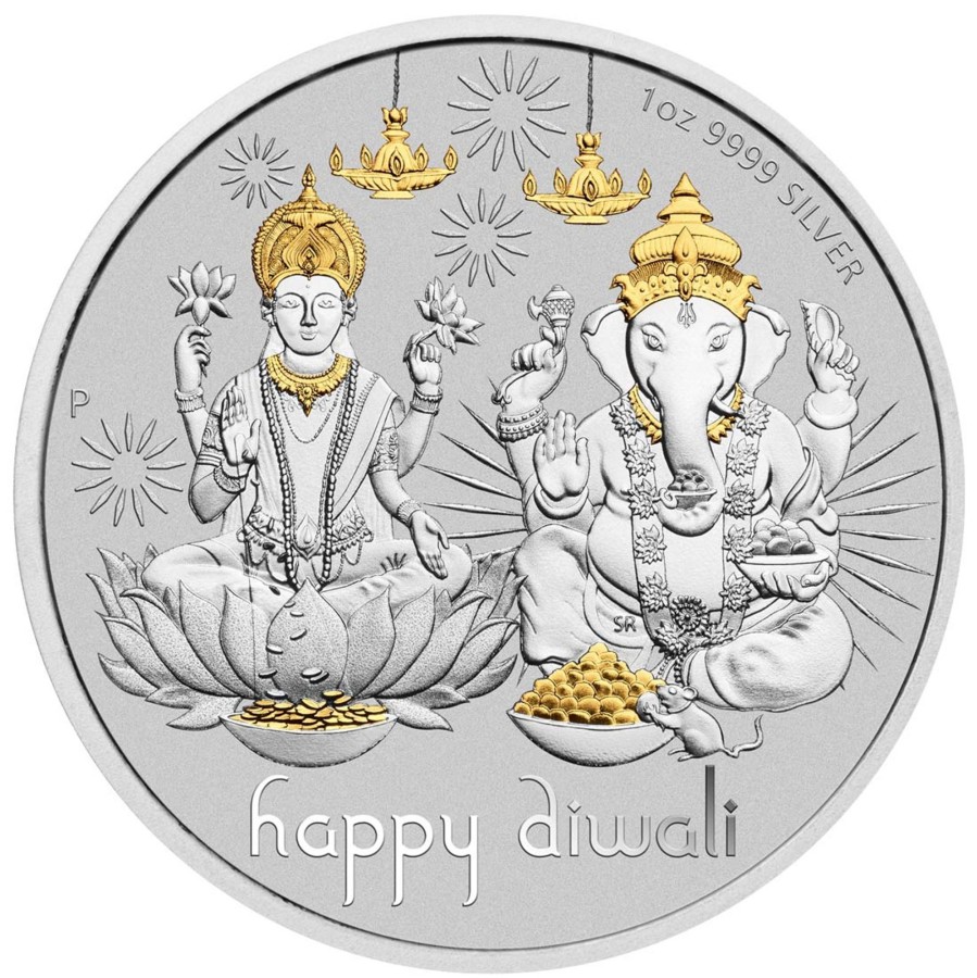 Perth Mint Perth Mint | Diwali 1Oz Silver Gilded Medallion