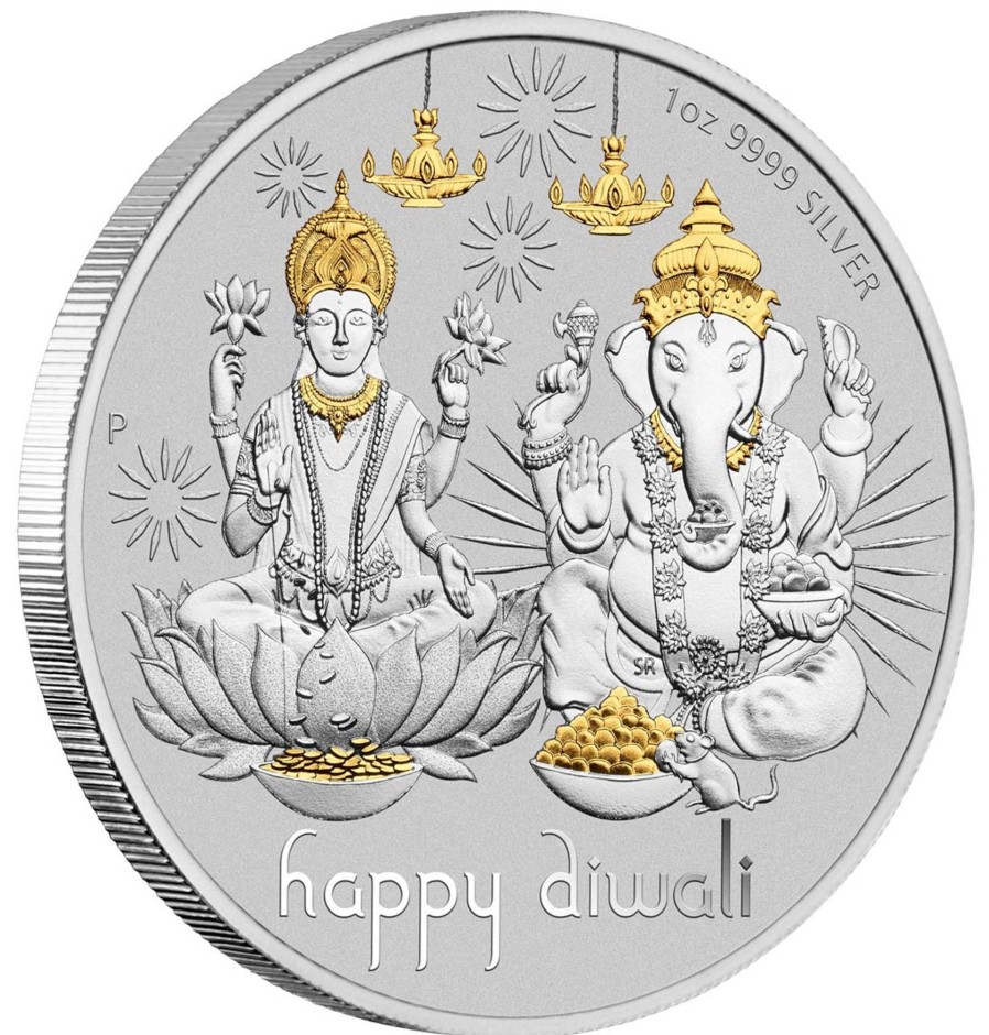 Perth Mint Perth Mint | Diwali 1Oz Silver Gilded Medallion