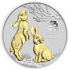 Perth Mint Perth Mint | Year Of The Rabbit 2023 1Oz Silver Gilded Coin In Capsule Only With Certificate - Australian Lunar Series Iii