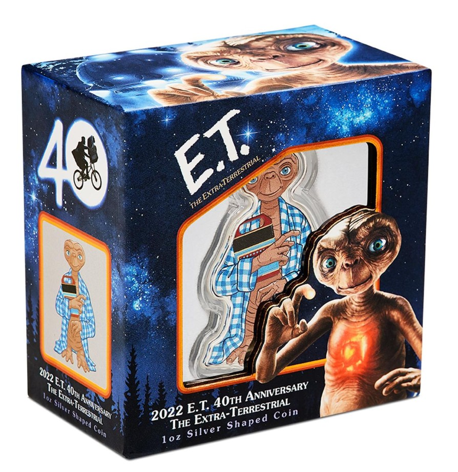 World Coins The Coin Company | 2022 Niue 1Oz Silver Shaped Coin - E.T. 40Th Anniversary - The Extra-Terrestrial