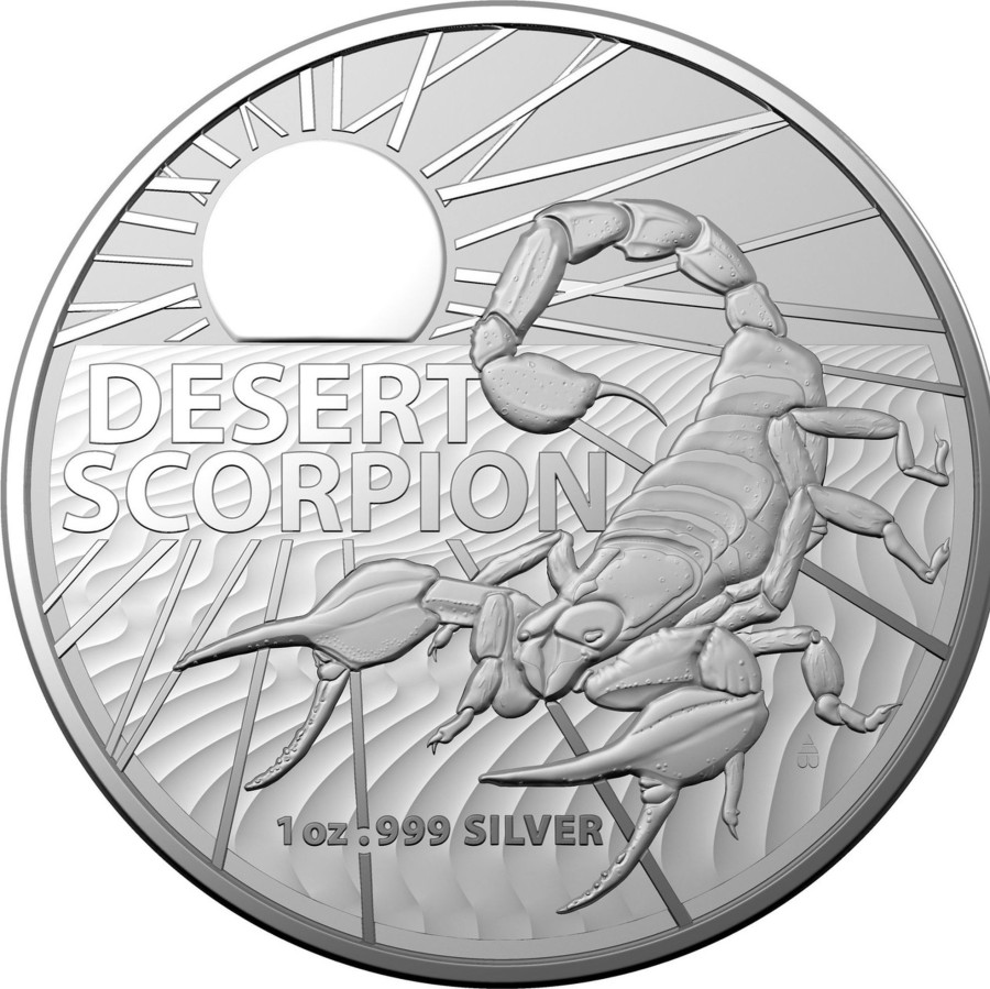 Premium Bullion Royal Australian Mint | Royal Australian Mint Desert Scorpion 2022 1Oz .999 Silver Bu Coin Australia'S Most Dangerous