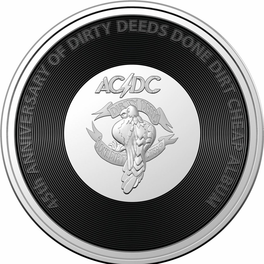 Royal Australian Mint Royal Australian Mint | 2021 20C Cuni Coloured Uncirculated Coin - Ac/Dc Dirty Deeds Done Dirt Cheap