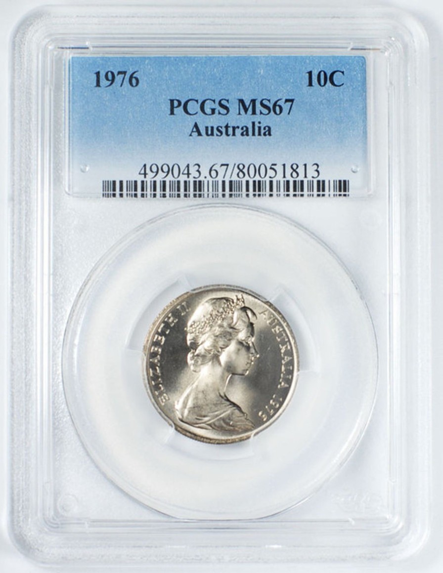 Pcgs Royal Australian Mint | 1976 Australian 10C Pcgs Ms67