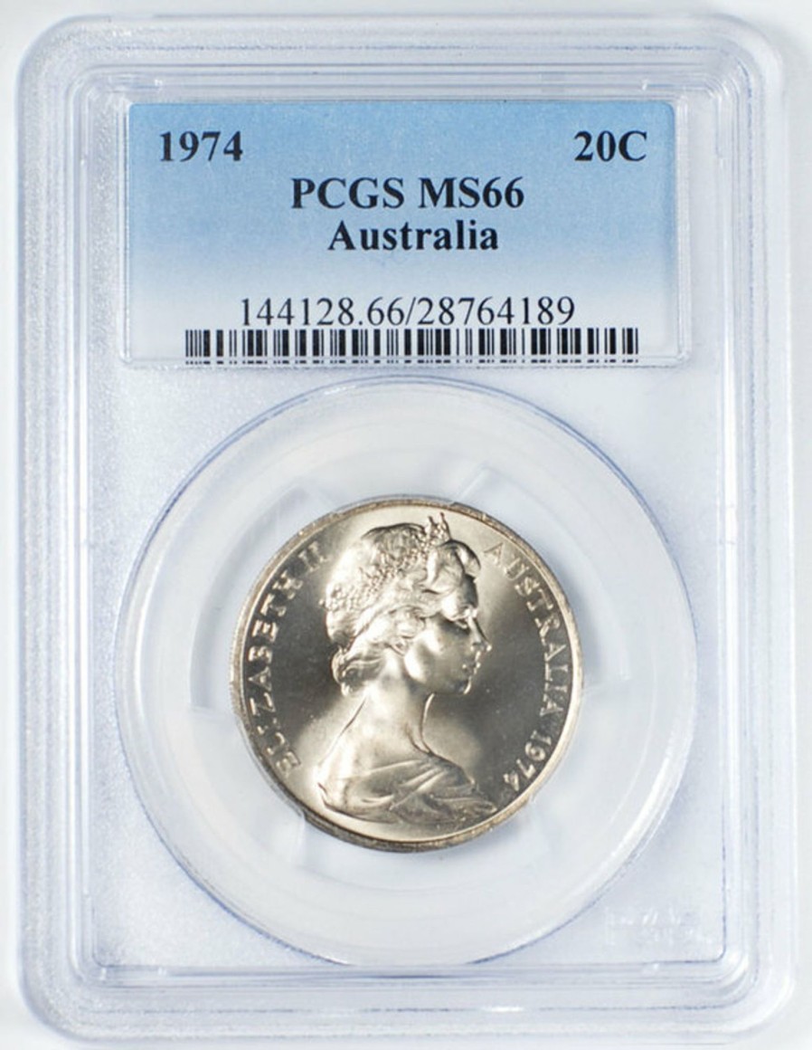 Pcgs Royal Australian Mint | 1974 Australian 20C Pcgs Ms66