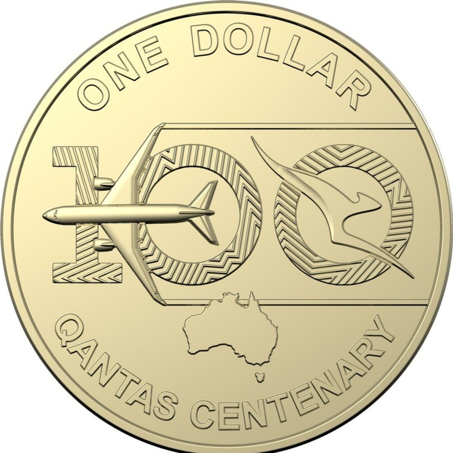 Royal Australian Mint Royal Australian Mint | 2020 $1 Albr Coin - Qantas Centenary - Ex Mint Roll