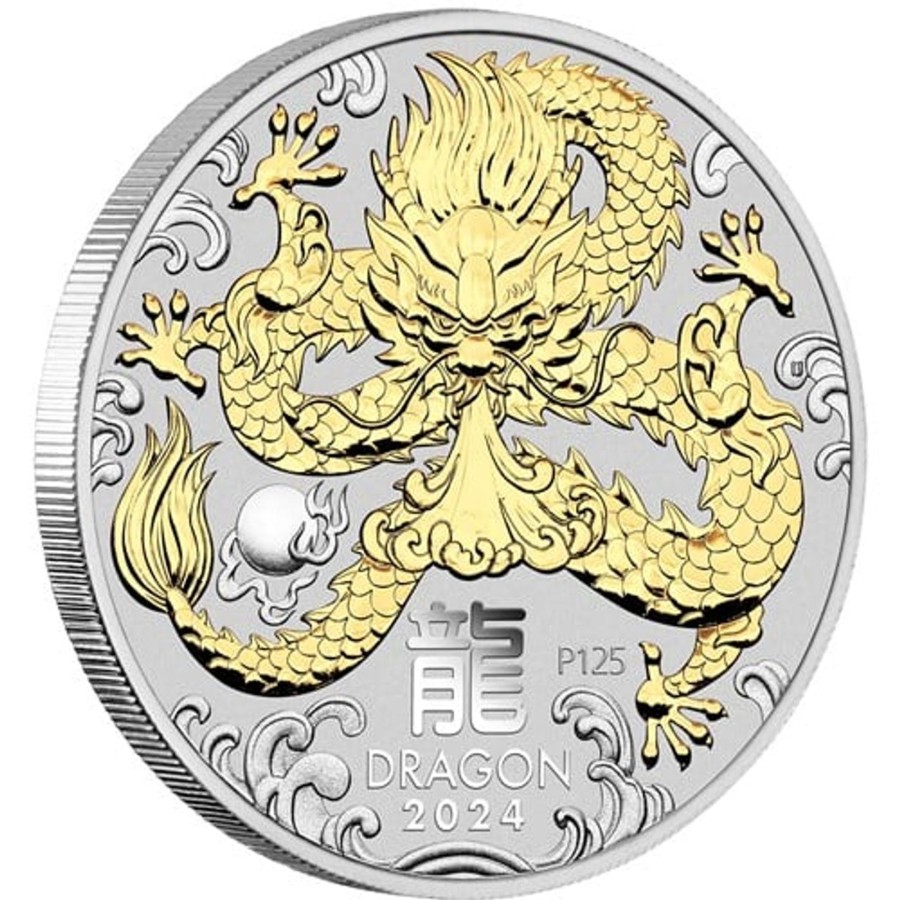 Perth Mint Perth Mint | Perth Mint Lunar Series Iii Dragon 2024 1Oz Silver Gilded Coin