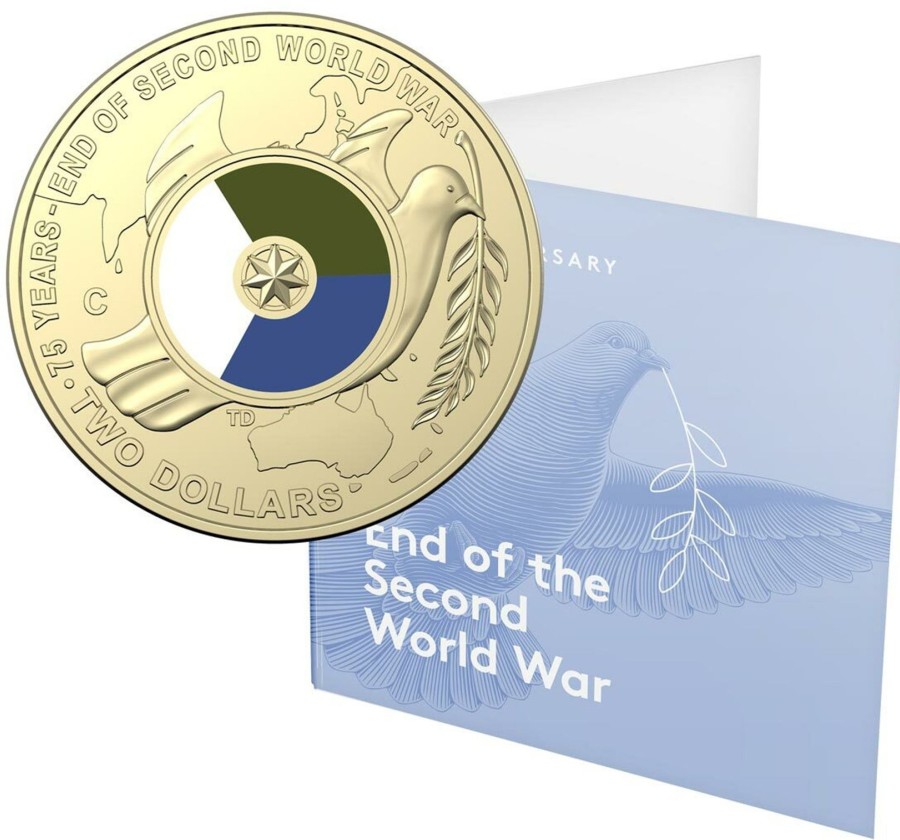 Royal Australian Mint Royal Australian Mint | 2020 $2 Albr C Mintmark Uncirculated Coin - 75Th Anniversary Of The End Of Wwii