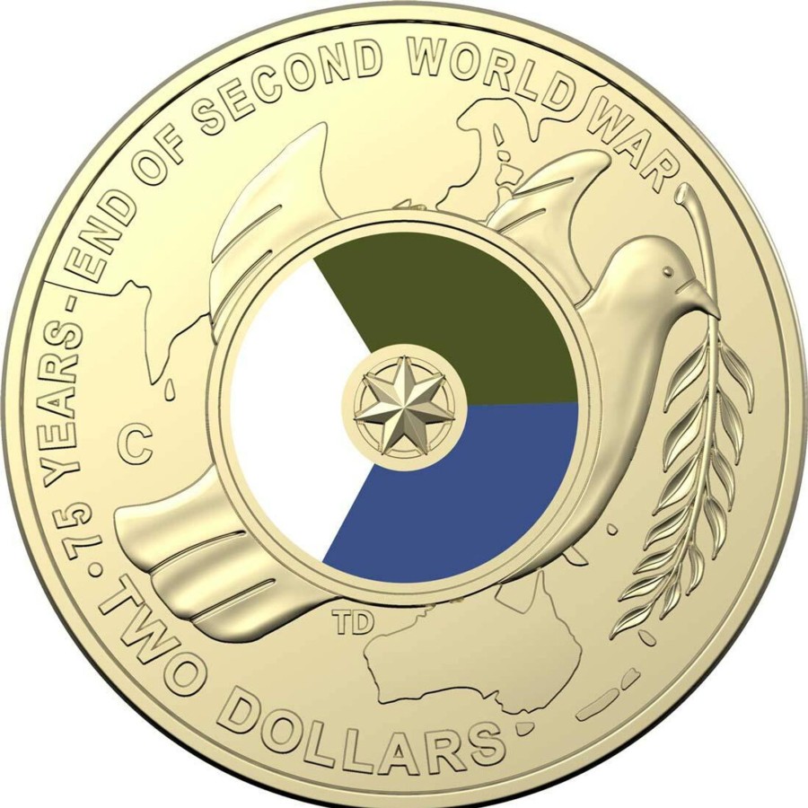 Royal Australian Mint Royal Australian Mint | 2020 $2 Albr C Mintmark Uncirculated Coin - 75Th Anniversary Of The End Of Wwii