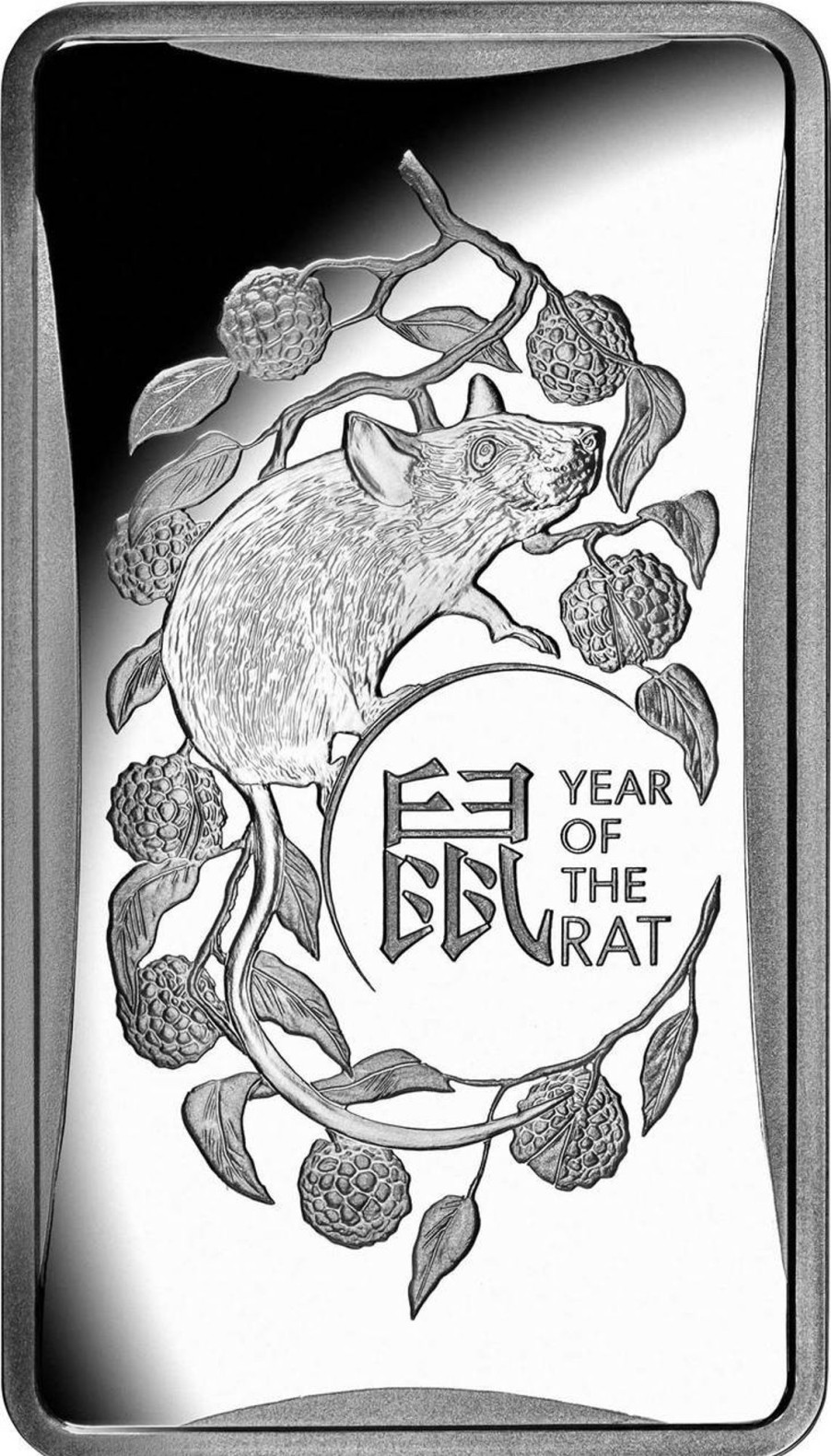 Royal Australian Mint Royal Australian Mint | 2020 $1 1/2 Oz Silver Frosted Ingot - Lunar Year Of The Rat