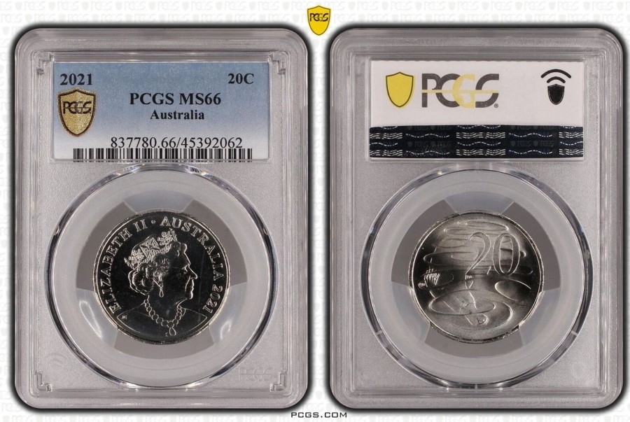 Pcgs Royal Australian Mint | 2021 Australian 20C Pcgs Ms66 Coin