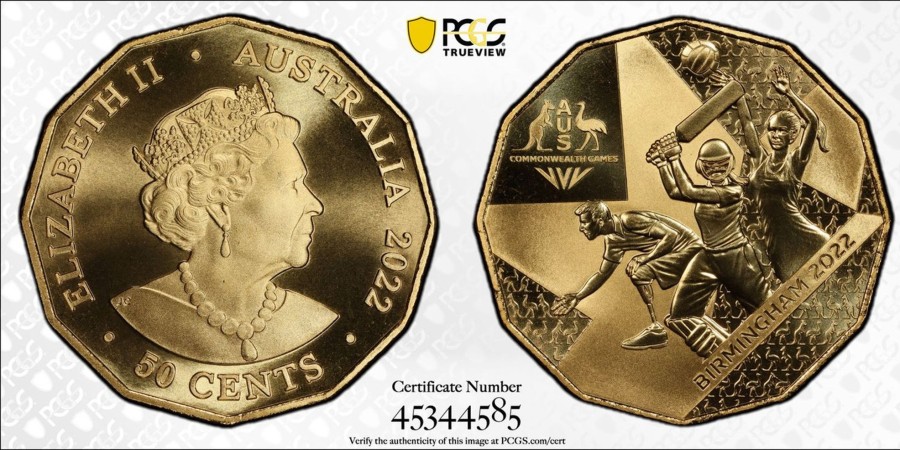 Pcgs Royal Australian Mint | 2022 Commonwealth Games 50C Gilt Pcgs Ms69