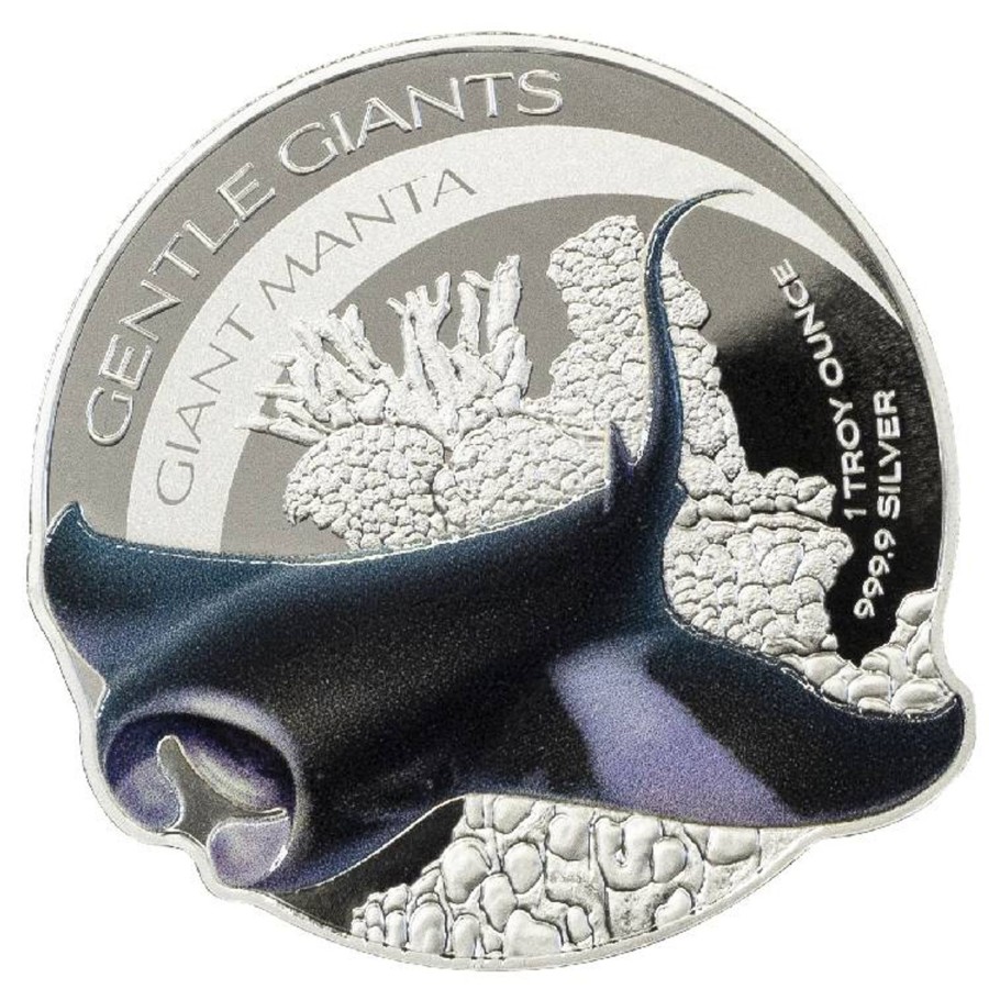 Premium Bullion N/A | 2023 Solomon Islands Giant Manta .9999 1 Oz Silver Proof Like Coin