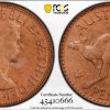 Pcgs Perth Mint | 1964 Y. (P) Australia Penny Pcgs Graded Ms64 Bn