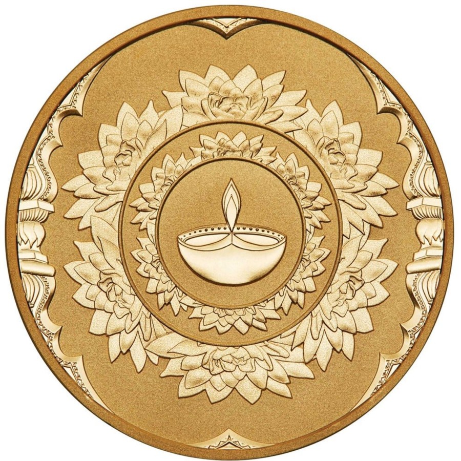 Perth Mint Perth Mint | Perth Mint Diwali 1 Oz Silver Gilded Bullion Medallion 2023