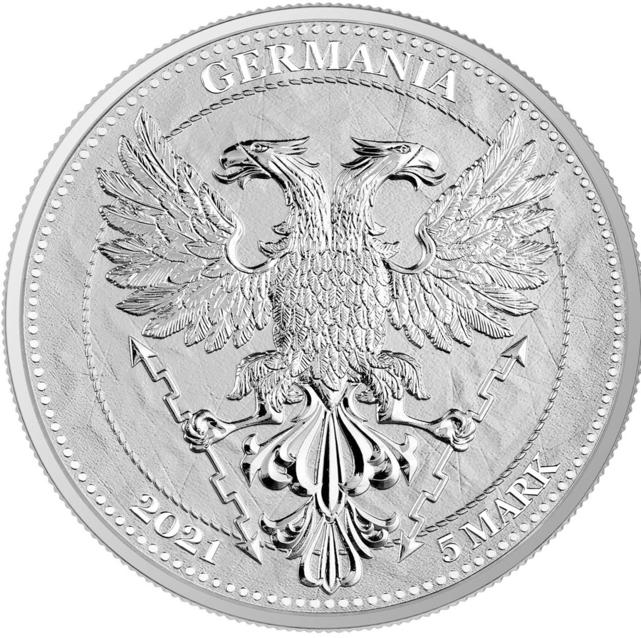 Premium Bullion Germania Mint | 2021 Germania Mint 1Oz .9999 Silver Bu Coin - Mythical Forest - Chestnut Leaf