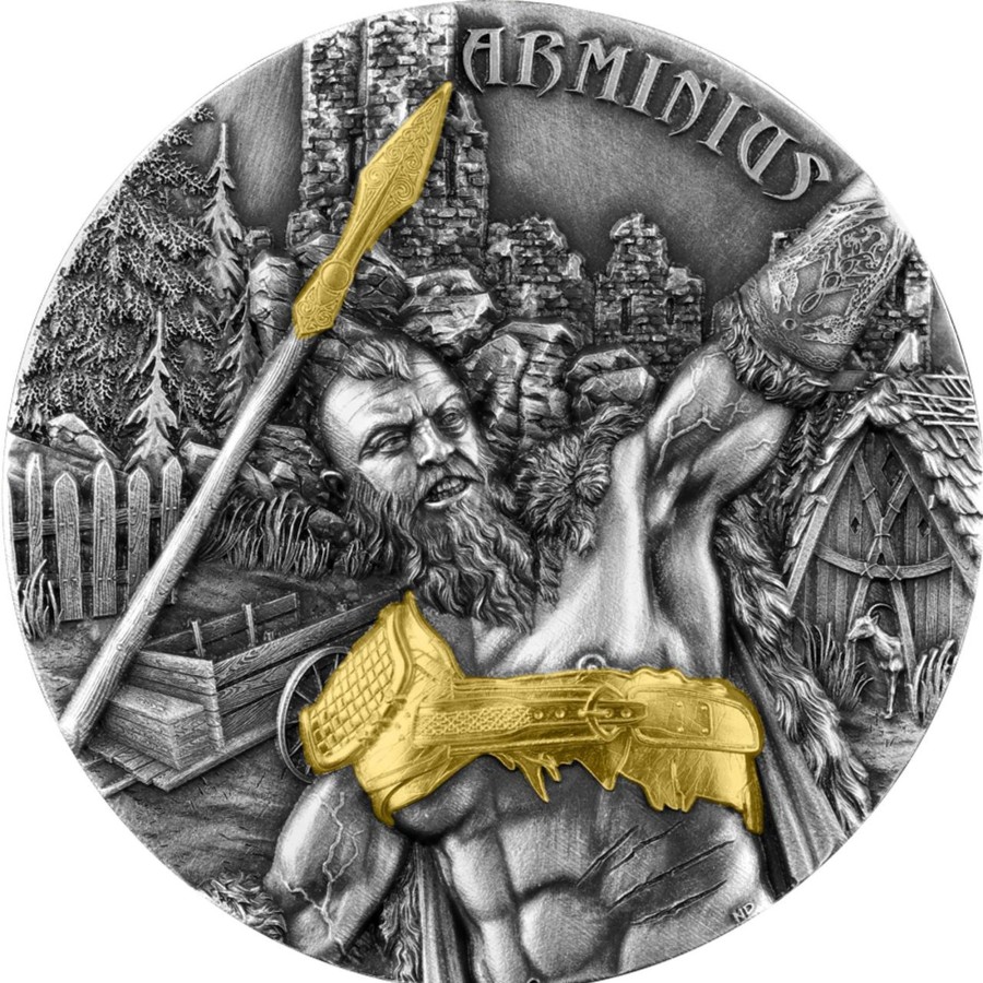 World Coins Germania Mint | 2022 2Oz High Relief Silver Coin - The Warriors - Arminius