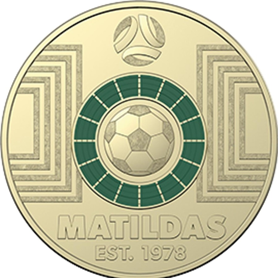 Royal Australian Mint Royal Australian Mint | Royal Australian Mint $2 Albr Dark Green Unc Matilda Fifa Soccer Coin 2023